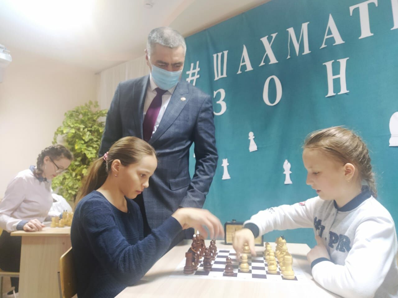 Сегодня в Камскоустьинской школе состоялось открытие шахматной зоны