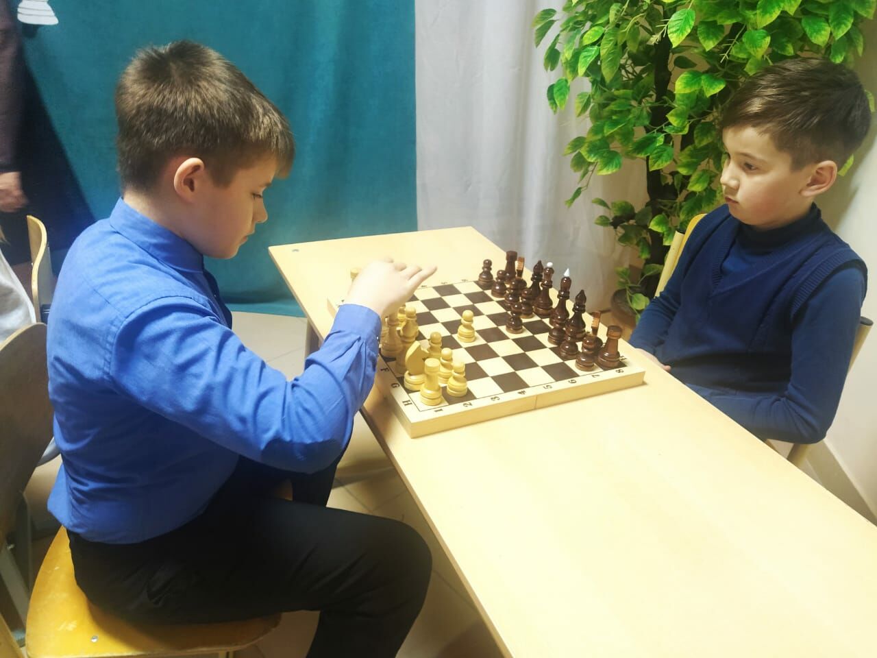 Сегодня в Камскоустьинской школе состоялось открытие шахматной зоны
