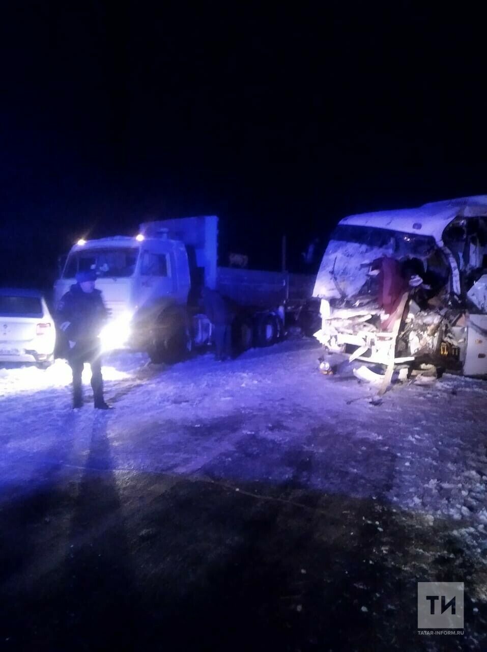 В Татарстане вновь произошла серьезная авария с пассажирским автобусом