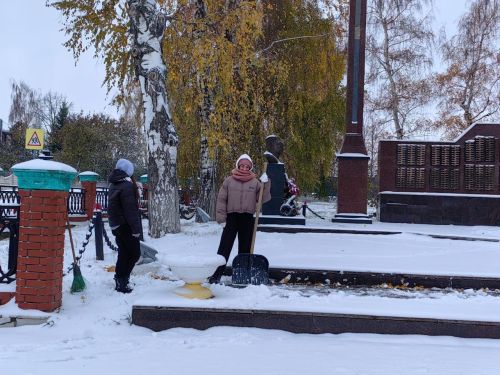 Первый снег в Камском Устье