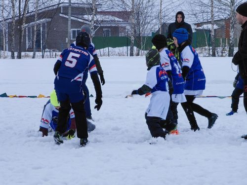 «Снежный регби» в Камском Устье
