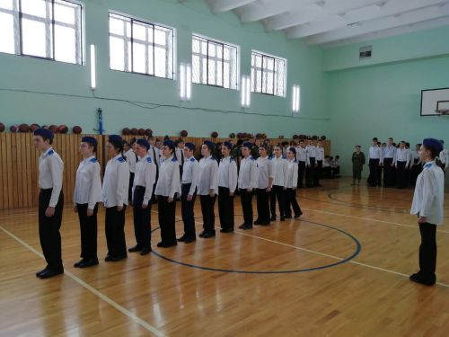 В Камскоустьинской школе прошел конкурс смотра строя и песни