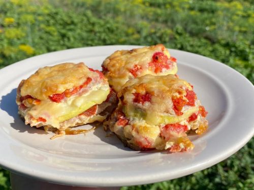 Башни из фаршированных кабачков