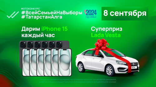 Проголосовавшие татарстанцы смогут выиграть призы