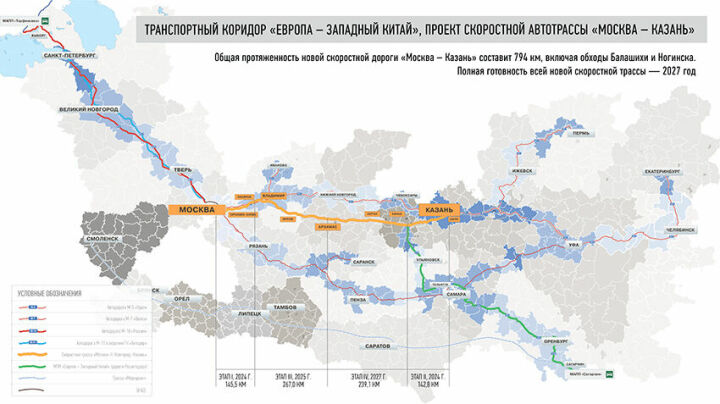 Образовавшиеся при строительстве М12 излишки грунта будут использованы на рекультивацию карьеров и для дорог в Татарстане