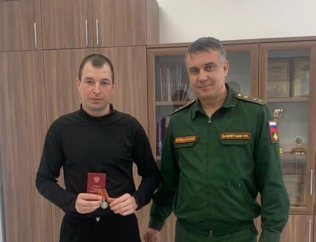 Наш герой получил медаль Суворова