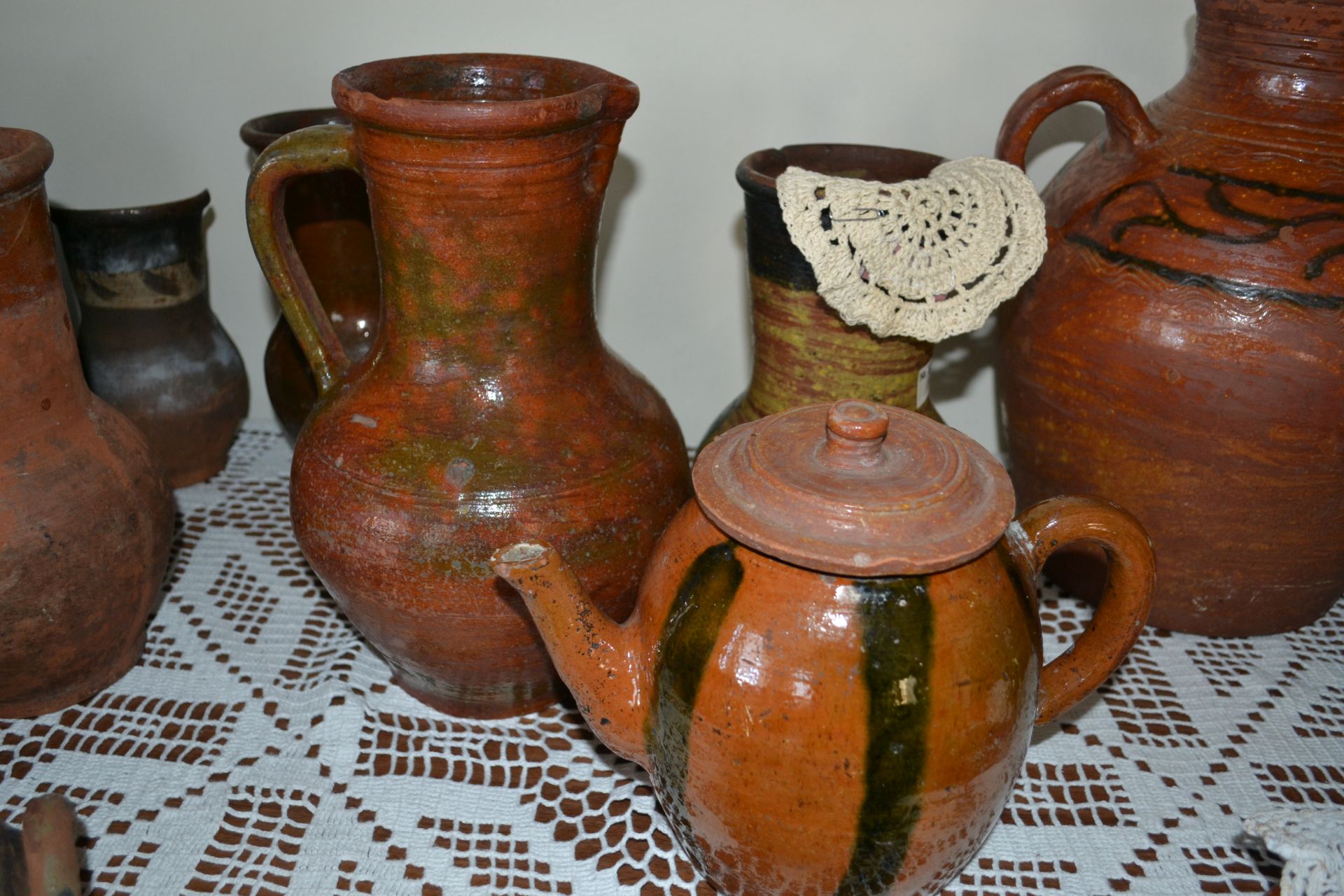 Arnels pottery mushroom canisters