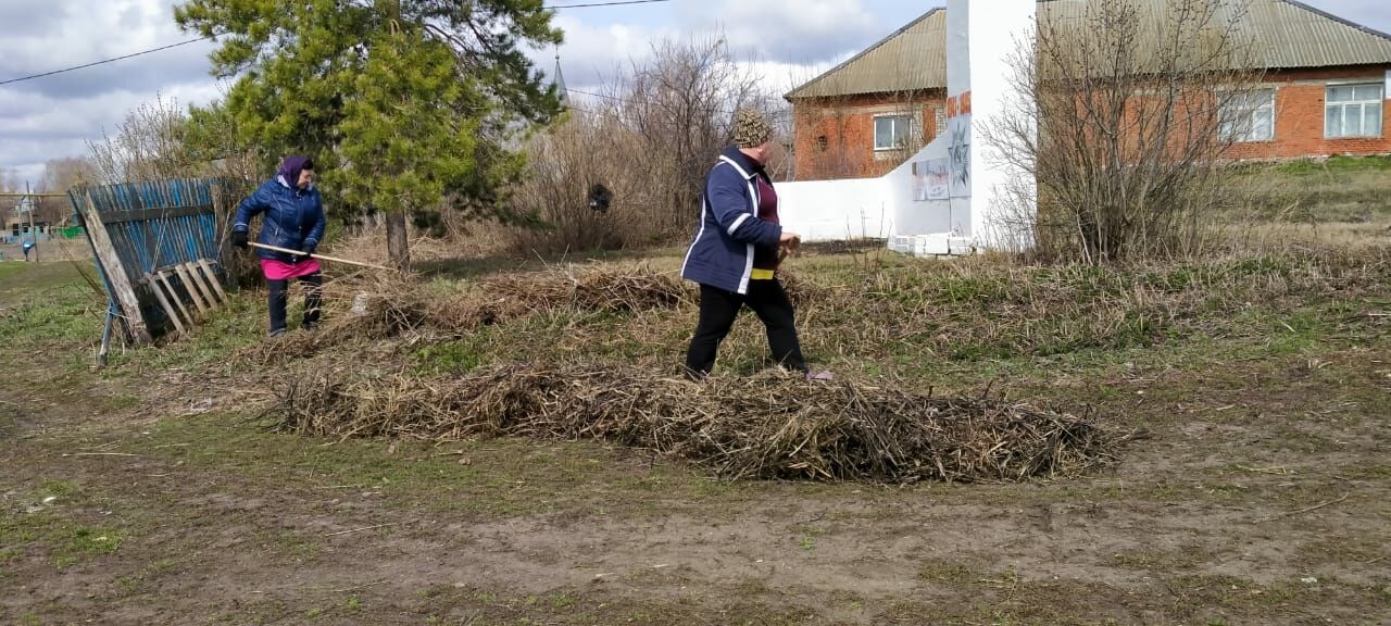 В Камско-Устьинском районе продолжаются субботники по санитарной очистке территорий