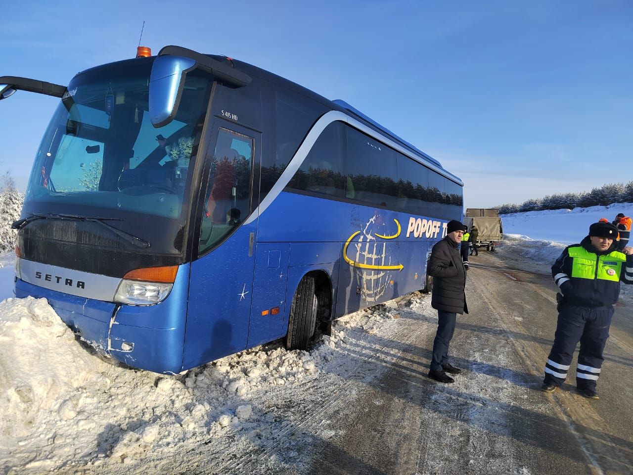 На трассе М7 в Верхнеуслонском районе туристический автобус попал в ДТП