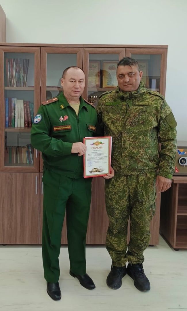 Камскоустьинец награжден грамотой военного комиссара Республики Татарстан
