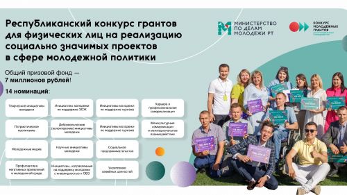 Министерство Молодежи РТ объявило о старте конкурса грантов