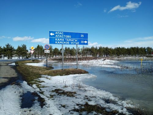 Половодье в Камско-Устьинском районе