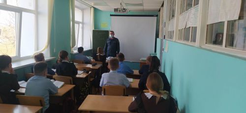 Открытый урок по пожарной безопасности прошел в школе