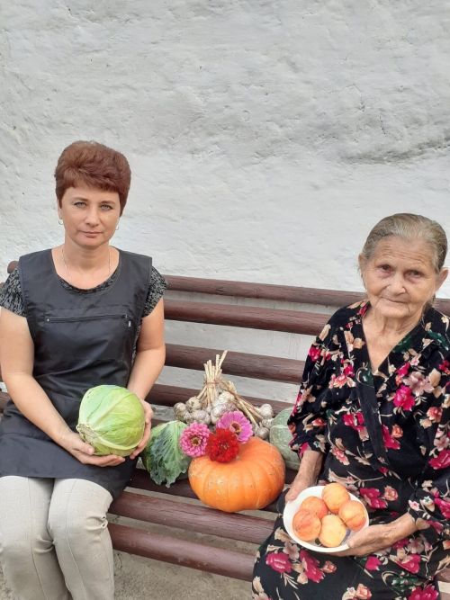 Соцработники помогают пожилым в сборе урожая