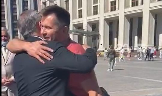 Алексей Немов и Рустам Минниханов встретились на Красной площади