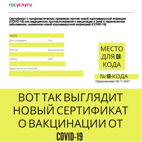 Новые сертификаты о вакцинации от COVID-19 стали доступны для россиян