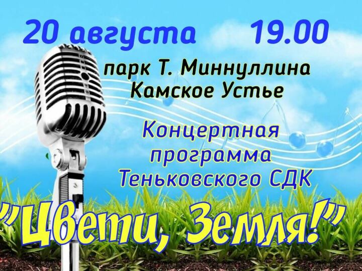 Сегодня Теньковское сельское поселение даст концерт в парке Туфана Миннуллина