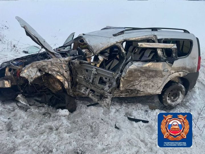В Татарстане легковушка влетела в прицеп фуры
